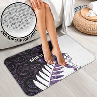 New Zealand Silver Fern Rugby Custom Bathroom Set Go All Black Purple Maori Paua Shell LT14 - Polynesian Pride