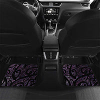 New Zealand Silver Fern Rugby Custom Car Mats Go All Black Purple Maori Paua Shell LT14 Set 2pcs - Back Purple - Polynesian Pride
