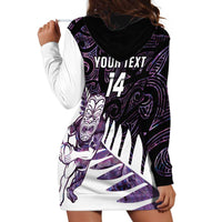 New Zealand Silver Fern Rugby Custom Hoodie Dress Go All Black Purple Maori Paua Shell LT14 - Polynesian Pride