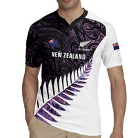 New Zealand Silver Fern Rugby Custom Rugby Jersey Go All Black Purple Maori Paua Shell LT14 - Polynesian Pride