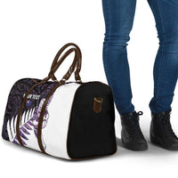 New Zealand Silver Fern Rugby Custom Travel Bag Go All Black Purple Maori Paua Shell LT14 - Polynesian Pride