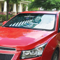 New Zealand Silver Fern Rugby Custom Auto Sun Shade Go All Black Turquoise Maori Paua Shell LT14 - Polynesian Pride