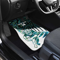 New Zealand Silver Fern Rugby Custom Car Mats Go All Black Turquoise Maori Paua Shell LT14 - Polynesian Pride