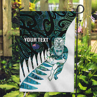 New Zealand Silver Fern Rugby Custom Garden Flag Go All Black Turquoise Maori Paua Shell LT14 Garden Flag Turquoise - Polynesian Pride