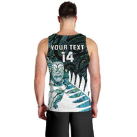 New Zealand Silver Fern Rugby Custom Men Tank Top Go All Black Turquoise Maori Paua Shell LT14 - Polynesian Pride
