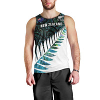 New Zealand Silver Fern Rugby Custom Men Tank Top Go All Black Turquoise Maori Paua Shell LT14 - Polynesian Pride