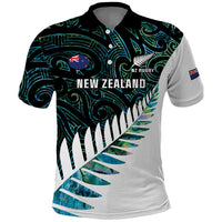 New Zealand Silver Fern Rugby Custom Polo Shirt Go All Black Turquoise Maori Paua Shell LT14 Turquoise - Polynesian Pride
