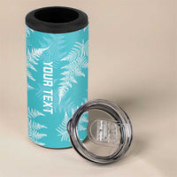 New Zealand Silver Fern Rugby Custom 4 in 1 Can Cooler Tumbler Go Aotearoa Champions Turquoise Version LT14 - Polynesian Pride