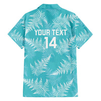 New Zealand Silver Fern Rugby Custom Hawaiian Shirt Go Aotearoa Champions Turquoise Version LT14 - Polynesian Pride