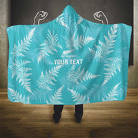 New Zealand Silver Fern Rugby Custom Hooded Blanket Go Aotearoa Champions Turquoise Version LT14 - Polynesian Pride