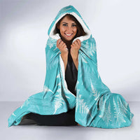 New Zealand Silver Fern Rugby Custom Hooded Blanket Go Aotearoa Champions Turquoise Version LT14 - Polynesian Pride