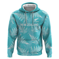 New Zealand Silver Fern Rugby Custom Hoodie Go Aotearoa Champions Turquoise Version LT14 Pullover Hoodie Turquoise - Polynesian Pride