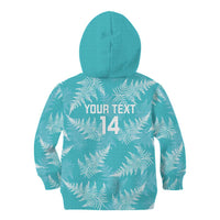New Zealand Silver Fern Rugby Custom Kid Hoodie Go Aotearoa Champions Turquoise Version LT14 - Polynesian Pride