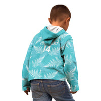 New Zealand Silver Fern Rugby Custom Kid Hoodie Go Aotearoa Champions Turquoise Version LT14 - Polynesian Pride