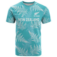 New Zealand Silver Fern Rugby Custom T Shirt Go Aotearoa Champions Turquoise Version LT14 Turquoise - Polynesian Pride