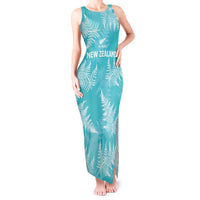 New Zealand Silver Fern Rugby Custom Tank Maxi Dress Go Aotearoa Champions Turquoise Version LT14 Women Turquoise - Polynesian Pride