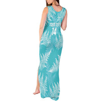 New Zealand Silver Fern Rugby Custom Tank Maxi Dress Go Aotearoa Champions Turquoise Version LT14 - Polynesian Pride
