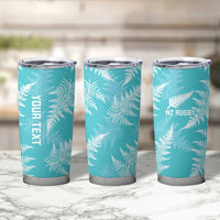 New Zealand Silver Fern Rugby Custom Tumbler Cup Go Aotearoa Champions Turquoise Version LT14 - Polynesian Pride