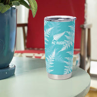 New Zealand Silver Fern Rugby Custom Tumbler Cup Go Aotearoa Champions Turquoise Version LT14 - Polynesian Pride