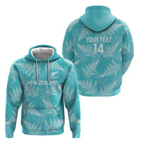 New Zealand Silver Fern Rugby Custom Zip Hoodie Go Aotearoa Champions Turquoise Version LT14 - Polynesian Pride