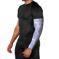 New Zealand Silver Fern Rugby Custom Arm Sleeves Go Aotearoa Champions Purple Version LT14 - Polynesian Pride