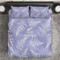 New Zealand Silver Fern Rugby Custom Bedding Set Go Aotearoa Champions Purple Version - Polynesian Pride