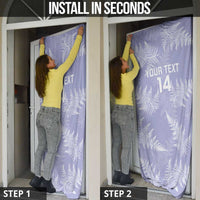 New Zealand Silver Fern Rugby Custom Door Cover Go Aotearoa Champions Purple Version LT14 - Polynesian Pride
