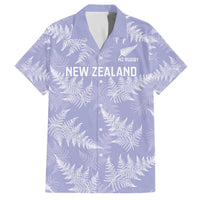 New Zealand Silver Fern Rugby Custom Family Matching Off The Shoulder Long Sleeve Dress and Hawaiian Shirt Go Aotearoa Champions Purple Version LT14 Dad's Shirt - Short Sleeve Purple - Polynesian Pride