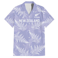 New Zealand Silver Fern Rugby Custom Family Matching Off Shoulder Maxi Dress and Hawaiian Shirt Go Aotearoa Champions Purple Version LT14 Dad's Shirt - Short Sleeve Purple - Polynesian Pride
