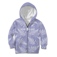 New Zealand Silver Fern Rugby Custom Kid Hoodie Go Aotearoa Champions Purple Version LT14 Zip Hoodie Purple - Polynesian Pride
