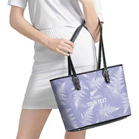 New Zealand Silver Fern Rugby Custom Leather Tote Bag Go Aotearoa Champions Purple Version LT14 - Polynesian Pride
