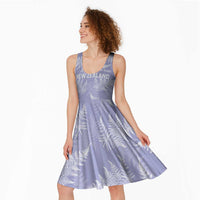 New Zealand Silver Fern Rugby Custom Midi Dress Go Aotearoa Champions Purple Version LT14 - Polynesian Pride