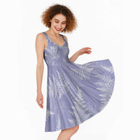 New Zealand Silver Fern Rugby Custom Midi Dress Go Aotearoa Champions Purple Version LT14 - Polynesian Pride