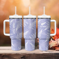 New Zealand Silver Fern Rugby Custom Tumbler With Handle Go Aotearoa Champions Purple Version LT14 - Polynesian Pride