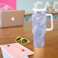 New Zealand Silver Fern Rugby Custom Tumbler With Handle Go Aotearoa Champions Purple Version LT14 - Polynesian Pride