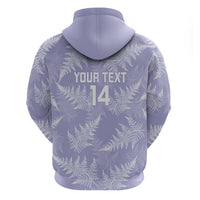 New Zealand Silver Fern Rugby Custom Zip Hoodie Go Aotearoa Champions Purple Version - Polynesian Pride