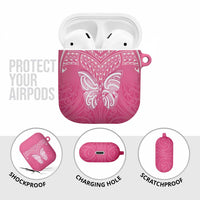 New Zealand Breast Cancer Awareness AirPods Case Maori Butterfly Pink Ribbon LT14 - Polynesian Pride