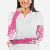 New Zealand Breast Cancer Awareness Arm Sleeves Maori Butterfly Pink Ribbon LT14 - Polynesian Pride