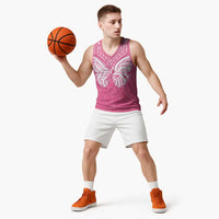 New Zealand Breast Cancer Awareness Basketball Jersey Maori Butterfly Pink Ribbon LT14 - Polynesian Pride