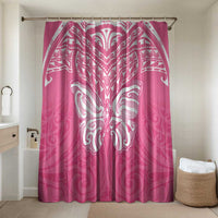 New Zealand Breast Cancer Awareness Bathroom Set Maori Butterfly Pink Ribbon LT14 Shower Curtain Only Pink - Polynesian Pride
