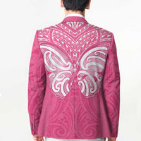 New Zealand Breast Cancer Awareness Blazer Maori Butterfly Pink Ribbon LT14 - Polynesian Pride