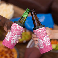 New Zealand Breast Cancer Awareness 4 in 1 Can Cooler Tumbler Maori Butterfly Pink Ribbon LT14 - Polynesian Pride