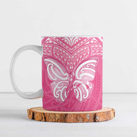 New Zealand Breast Cancer Awareness Ceramic Mug Maori Butterfly Pink Ribbon LT14 Pink - Polynesian Pride