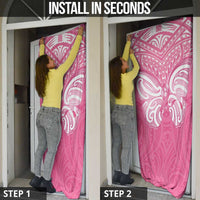 New Zealand Breast Cancer Awareness Door Cover Maori Butterfly Pink Ribbon LT14 - Polynesian Pride