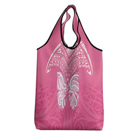 New Zealand Breast Cancer Awareness Grocery Bag Maori Butterfly Pink Ribbon LT14 - Polynesian Pride