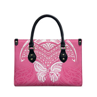 New Zealand Breast Cancer Awareness Leather Bag Maori Butterfly Pink Ribbon LT14 - Polynesian Pride