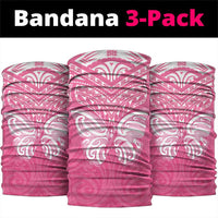 New Zealand Breast Cancer Awareness Neck Gaiter Maori Butterfly Pink Ribbon LT14 package One Size: 25*50cm Pink - Polynesian Pride