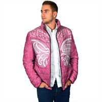 New Zealand Breast Cancer Awareness Padded Jacket Maori Butterfly Pink Ribbon LT14 - Polynesian Pride