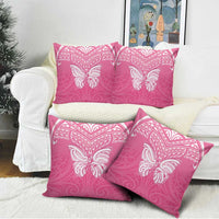 New Zealand Breast Cancer Awareness Pillow Cover Maori Butterfly Pink Ribbon LT14 - Polynesian Pride