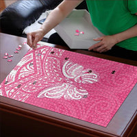 New Zealand Breast Cancer Awareness Puzzle Maori Butterfly Pink Ribbon LT14 - Polynesian Pride